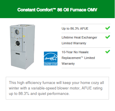 Oil Furnace Constant Comfort Series 2