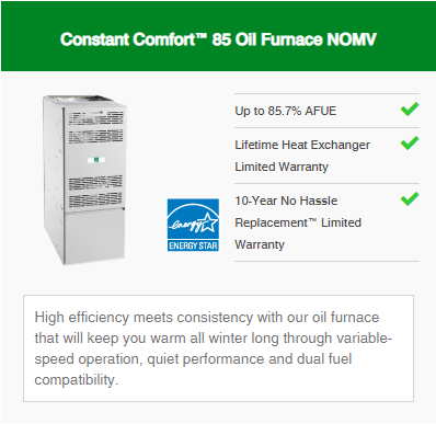Oil Furnace Constant Comfort Series 3