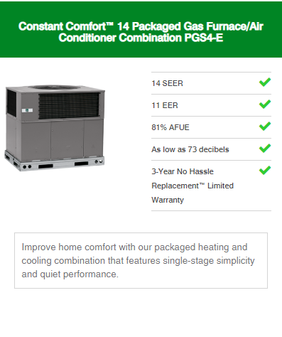 Packaged Products Constant Comfort™ Series 3