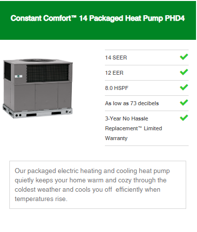 Packaged Products Constant Comfort™ Series 4